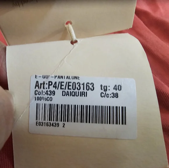 E_GO' By Sonia de Nisco Pants Size 40/4 US NWT